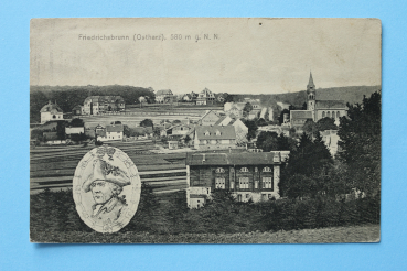 Ansichtskarte AK Friedrichsbrunn Ostharz 1910 Häuser Felder Gebäude Bauernhöfe Architektur Ortsansicht Sachsen Anhalt